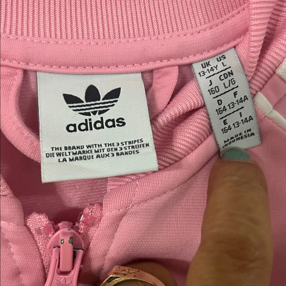 Adidas Women Pink Zip-Up Jacket - Picture 2 of 8